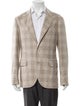Brunello Cucinelli Silk Plaid Print Blazer