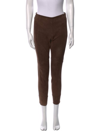 Brunello Cucinelli Leather Skinny Leg Pants