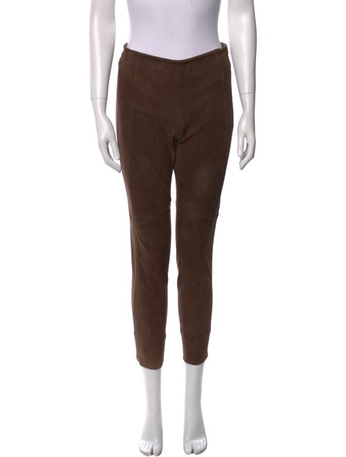 Brunello Cucinelli Leather Skinny Leg Pants