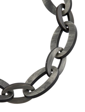 Brunello Cucinelli Horn & Monili Bead Link Collar Necklace