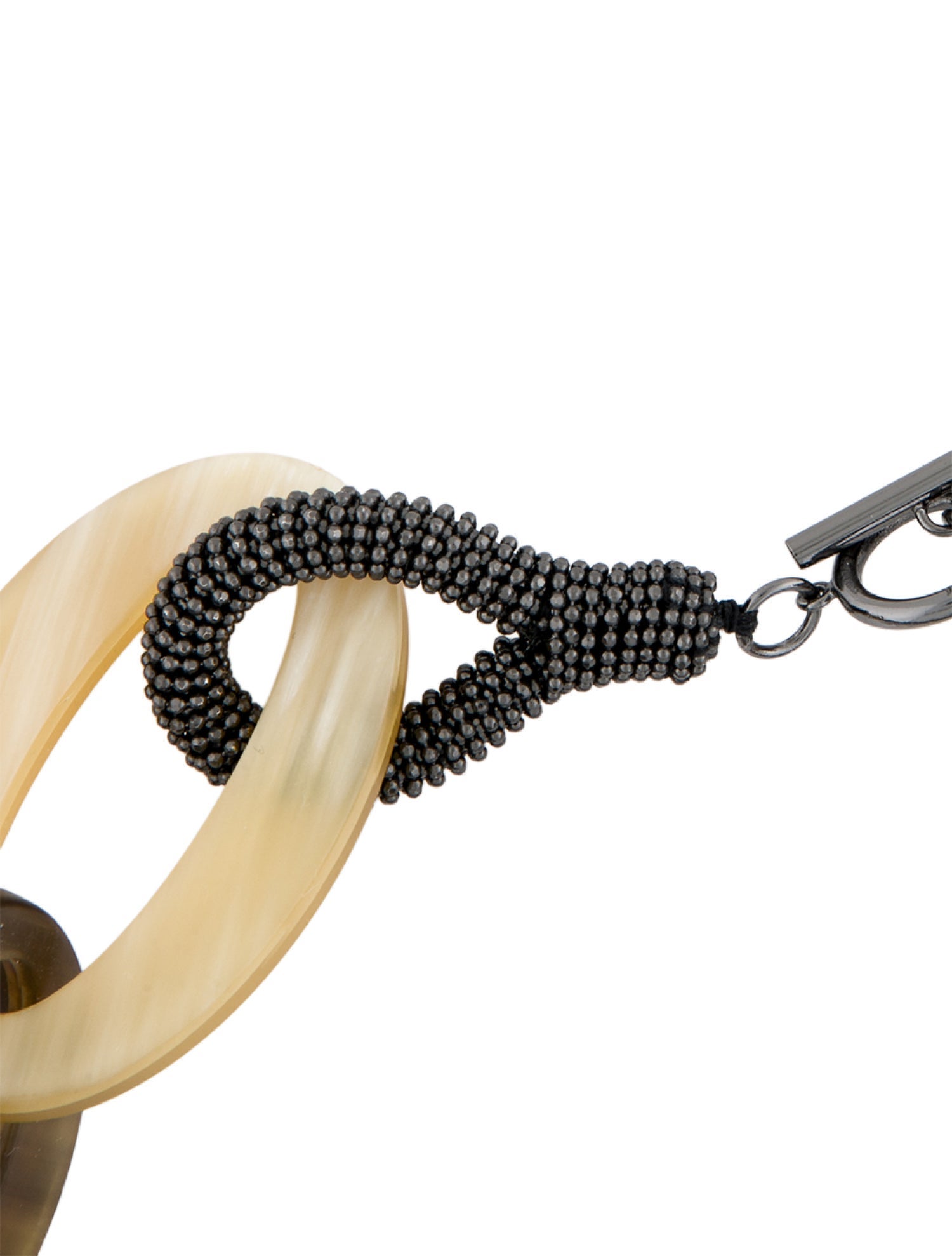 Brunello Cucinelli Monili Bead & Horn Link Collar Necklace