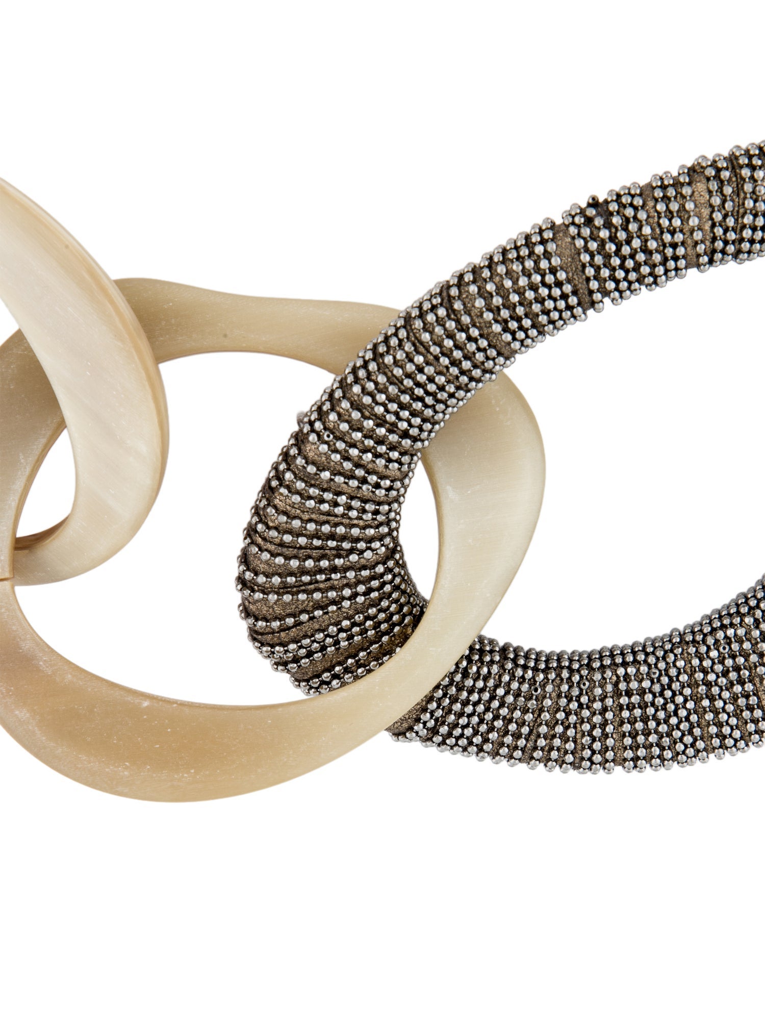 Brunello Cucinelli Horn & Bead Collar Necklace