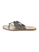 Brunello Cucinelli Monili Leather Slides