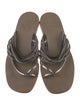 Brunello Cucinelli Monili Leather Slides
