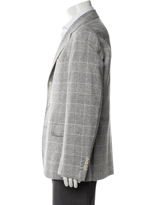 Brunello Cucinelli Silk Plaid Print Sport Coat