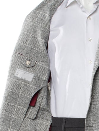 Brunello Cucinelli Silk Plaid Print Sport Coat