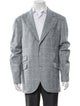 Brunello Cucinelli Silk Plaid Print Sport Coat