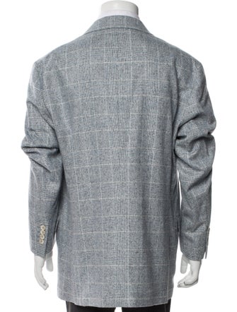 Brunello Cucinelli Silk Plaid Print Sport Coat