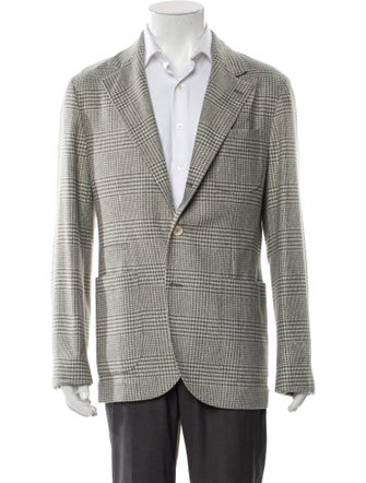 Brunello Cucinelli Wool Plaid Print Sport Coat