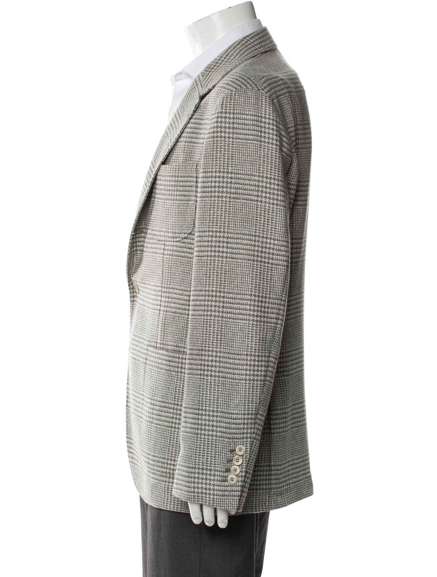 Brunello Cucinelli Wool Plaid Print Sport Coat