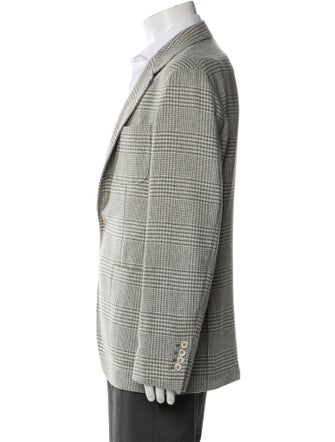 Brunello Cucinelli Wool Plaid Print Sport Coat
