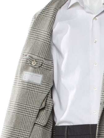 Brunello Cucinelli Wool Plaid Print Sport Coat