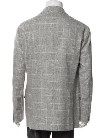 Brunello Cucinelli Silk Plaid Print Sport Coat