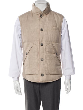 Brunello Cucinelli Wool Plaid Print Vest