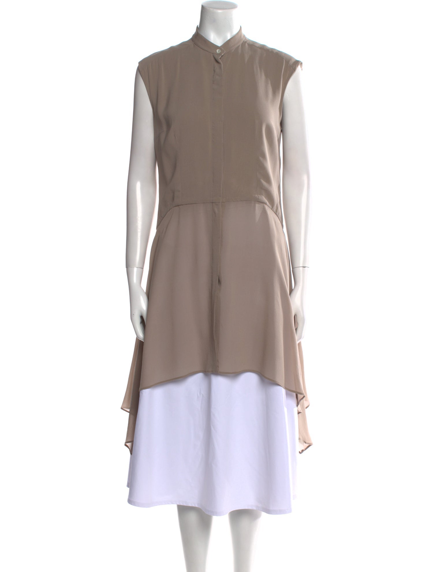 Brunello Cucinelli Silk Mock Neck Tunic