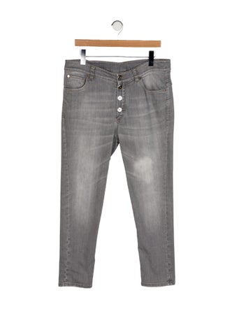 Brunello Cucinelli Mid-Rise Straight Leg Jeans