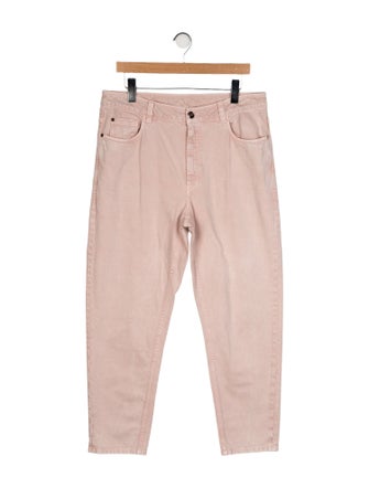 Brunello Cucinelli High-Rise Straight Leg Jeans