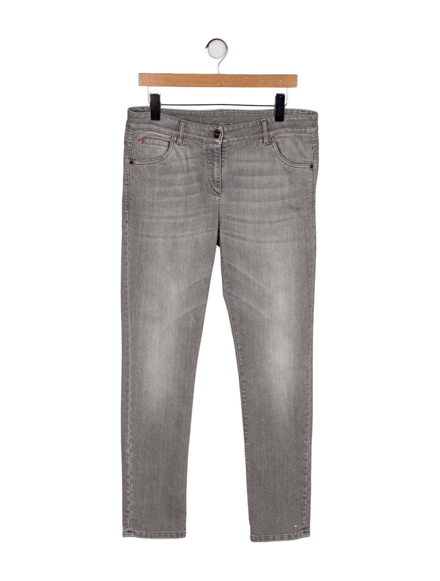 Brunello Cucinelli Mid-Rise Straight Leg Jeans