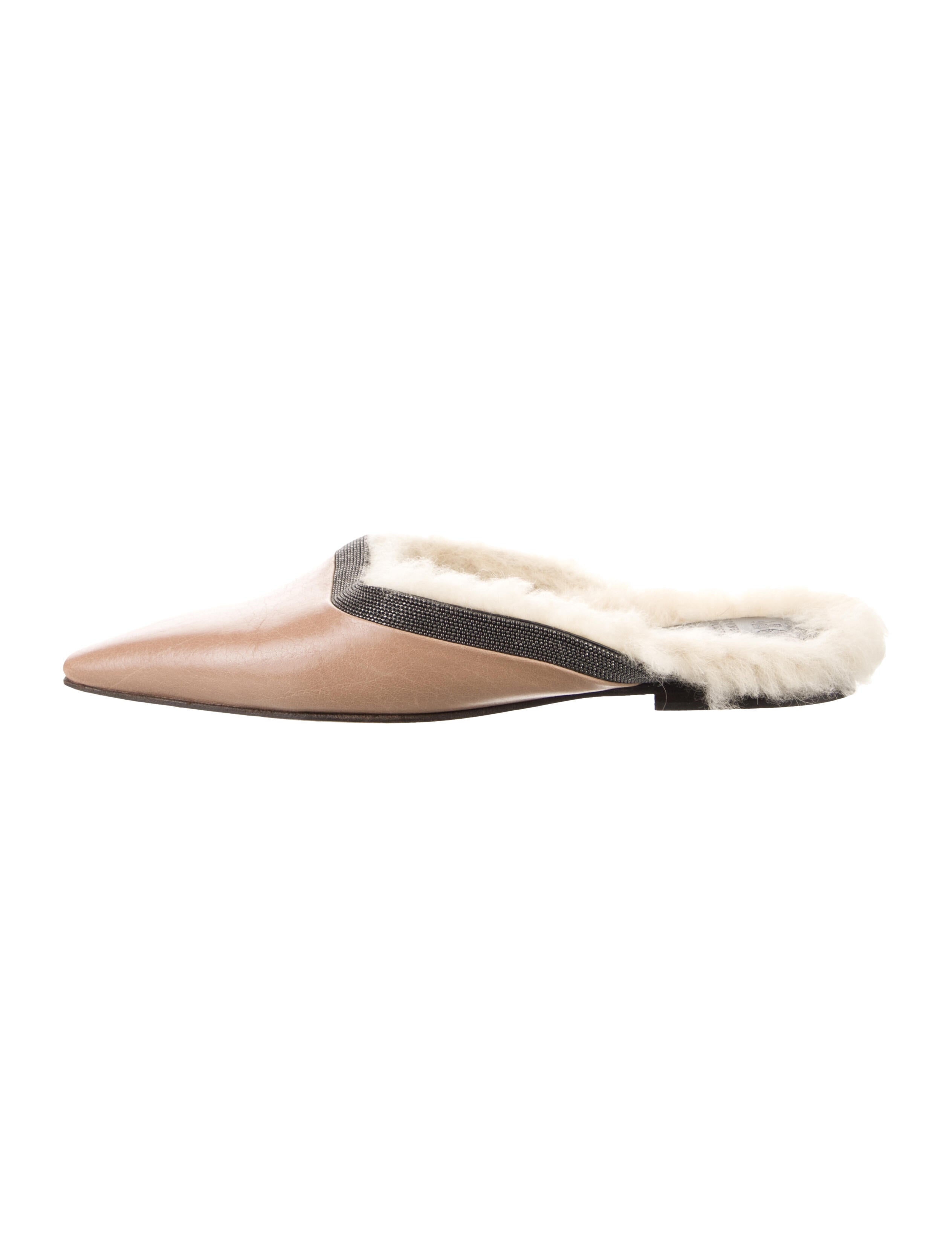 Brunello Cucinelli Monili Leather Mules