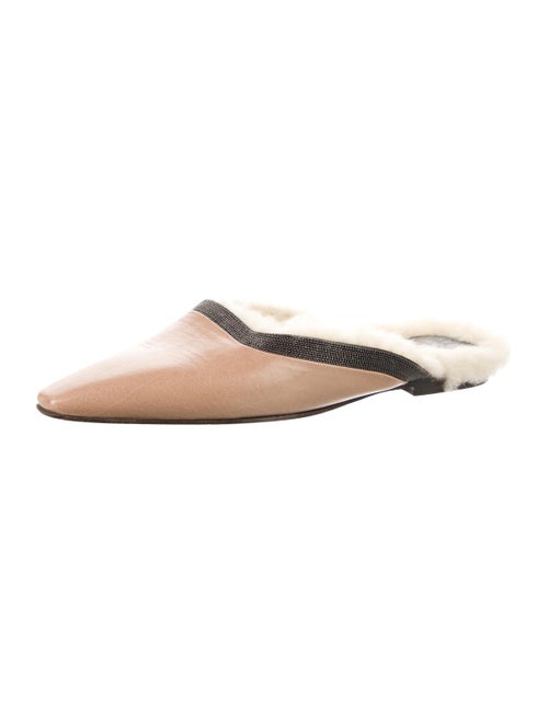 Brunello Cucinelli Monili Leather Mules