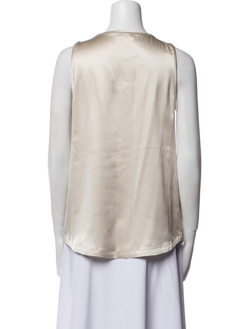 Brunello Cucinelli Silk Scoop Neck Top
