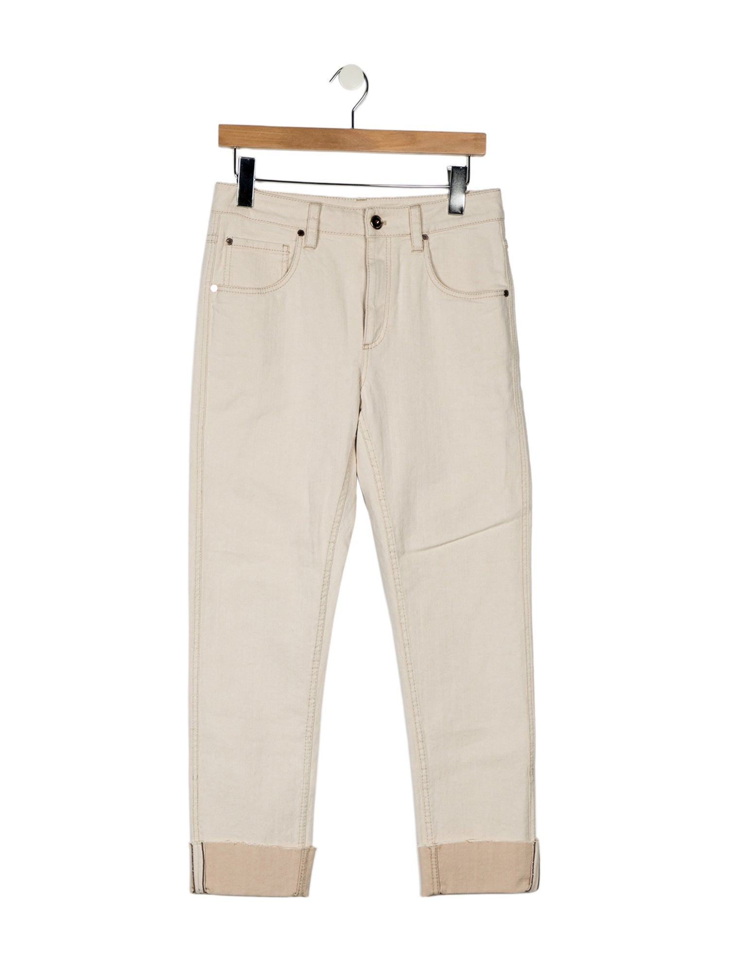 Brunello Cucinelli Mid-Rise Straight Leg Jeans