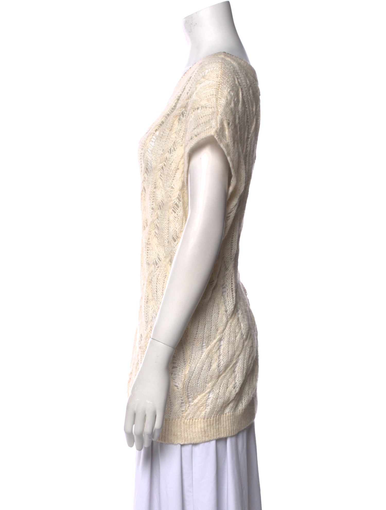 Brunello Cucinelli Linen Bateau Neckline Sweater