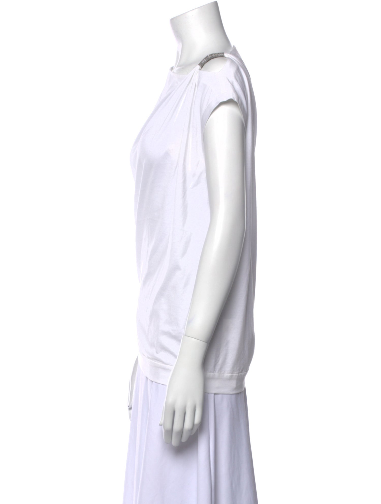Brunello Cucinelli Bateau Neckline Short Sleeve Top w/ Tags
