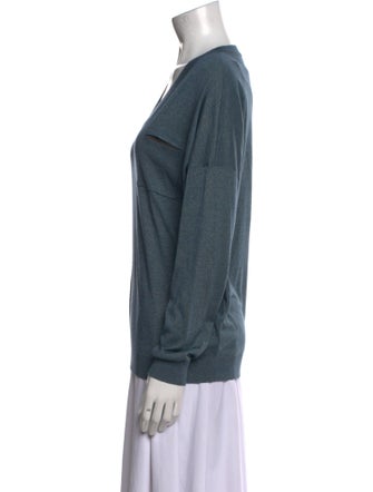 Brunello Cucinelli V-Neck Long Sleeve Sweatshirt