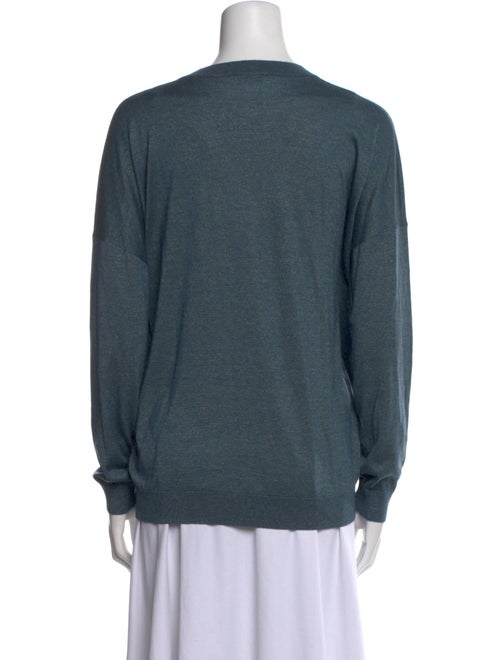 Brunello Cucinelli V-Neck Long Sleeve Sweatshirt