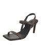 Brunello Cucinelli Monili Leather Slingback Sandals