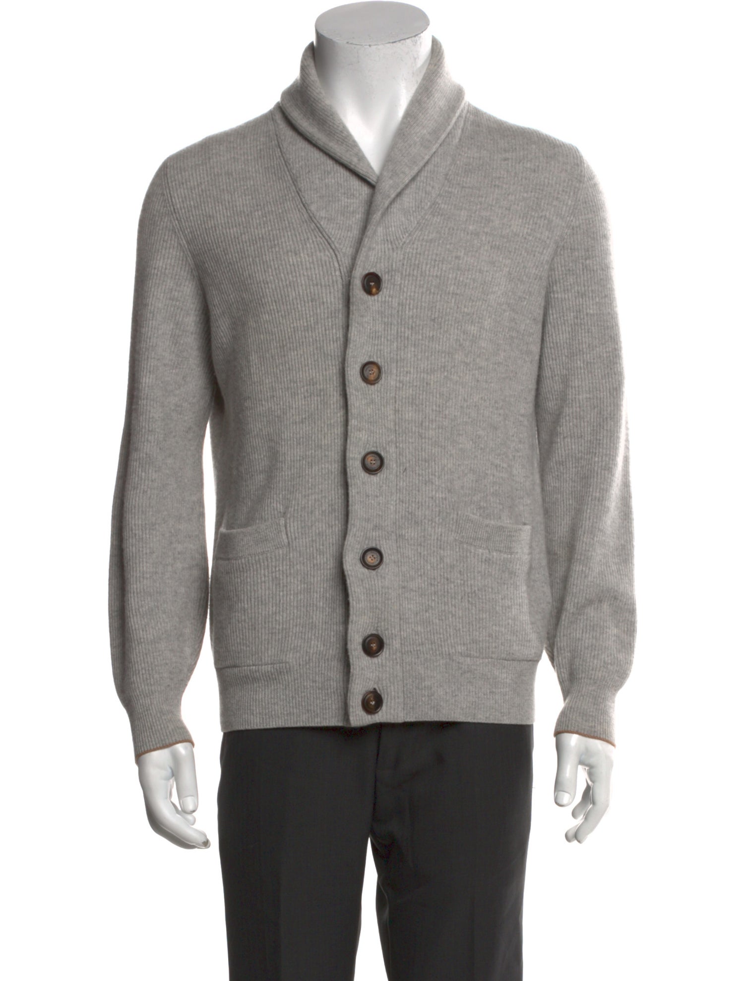 Brunello Cucinelli Cashmere Mock Neck Cardigan