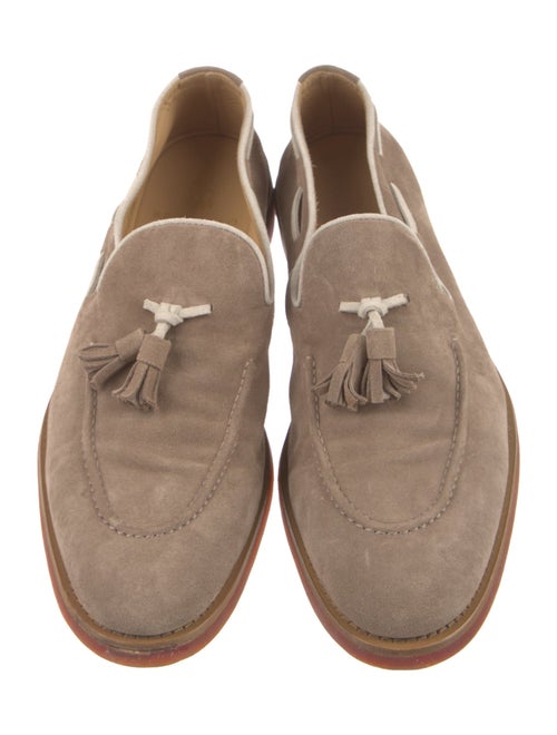 Brunello Cucinelli Suede Tassel Accents Loafers