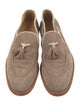 Brunello Cucinelli Suede Tassel Accents Loafers
