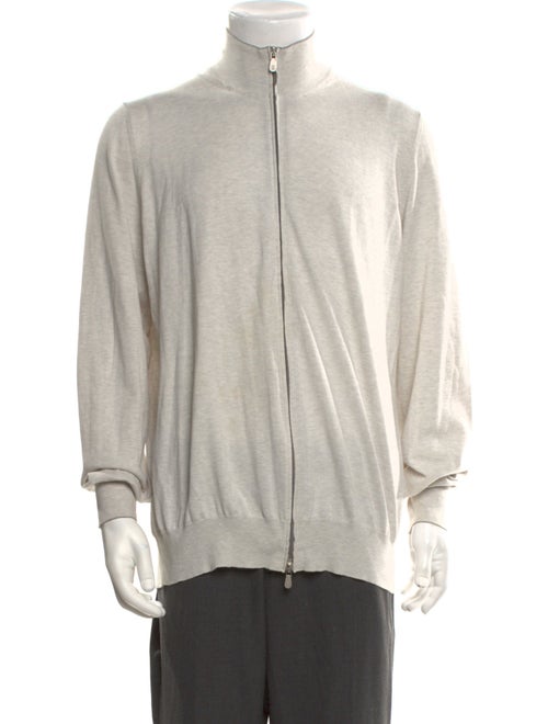 Brunello Cucinelli Mock Neck Long Sleeve Cardigan