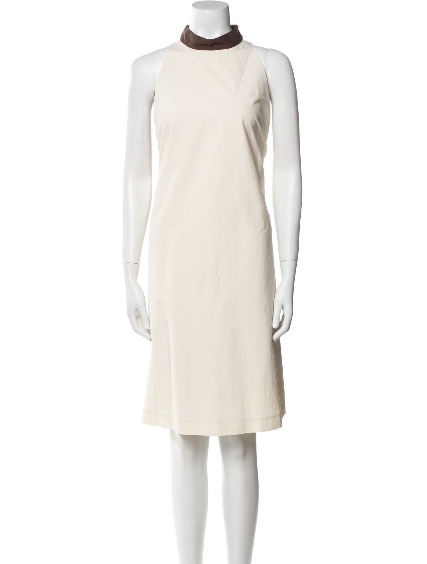 Brunello Cucinelli Mock Neck Knee-Length Dress