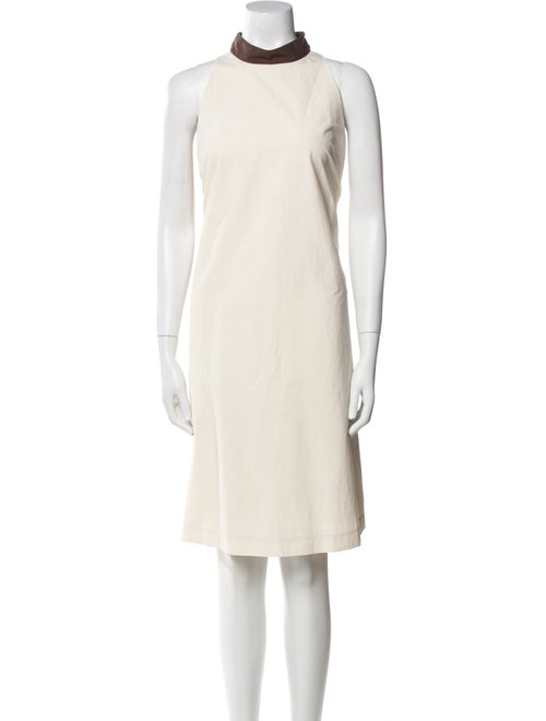 Brunello Cucinelli Mock Neck Knee-Length Dress