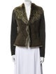 Brunello Cucinelli Cashmere Printed Faux Fur Jacket