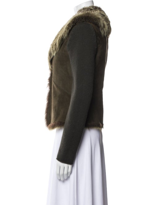 Brunello Cucinelli Cashmere Printed Faux Fur Jacket