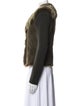 Brunello Cucinelli Cashmere Printed Faux Fur Jacket