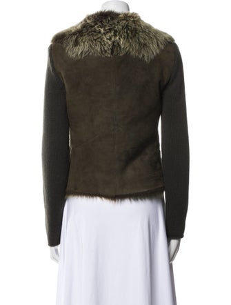 Brunello Cucinelli Cashmere Printed Faux Fur Jacket