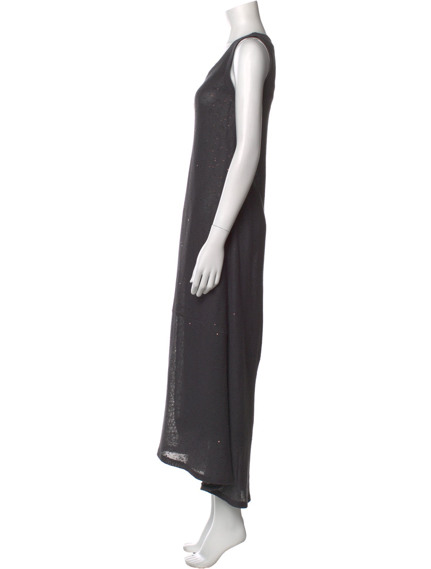 Brunello Cucinelli Scoop Neck Long Dress