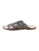 Brunello Cucinelli Monili Embossed Leather Slides