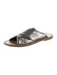 Brunello Cucinelli Monili Embossed Leather Slides