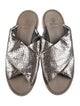 Brunello Cucinelli Monili Embossed Leather Slides