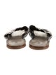 Brunello Cucinelli Monili Embossed Leather Slides