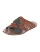 Brunello Cucinelli Monili Embossed Leather Slides