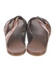 Brunello Cucinelli Monili Embossed Leather Slides