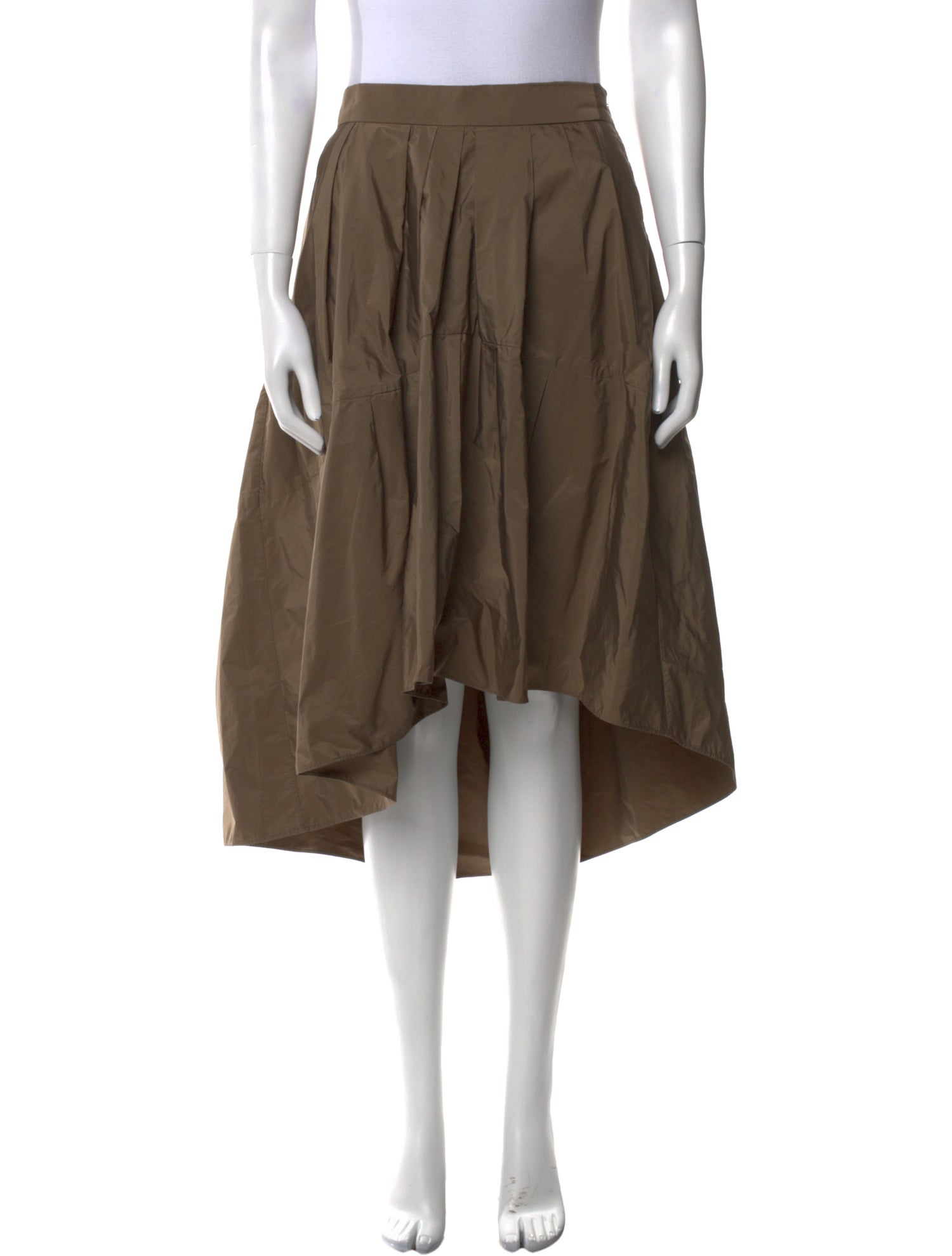 Brunello Cucinelli Pleated Accents Knee-Length Skirt