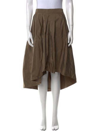 Brunello Cucinelli Pleated Accents Knee-Length Skirt